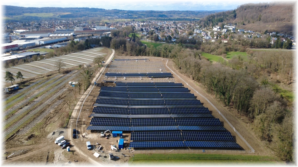 Solarpark Katzental im Bau